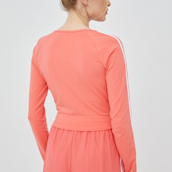 Adidas Originals Cropped Long Sleeve Shirt HC2050 Women's - Picture 5 of 6